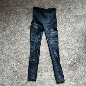 Spanx motto faux leather leggings